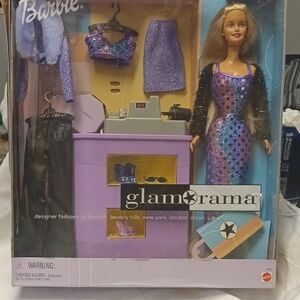Barbie Glamorama Doll with Sparkling Purple and Blue Ensemble